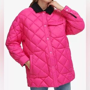 NWOT Calvin Klein Jeans Women's Reversible Quilted Barn Jacket Size Large Petite